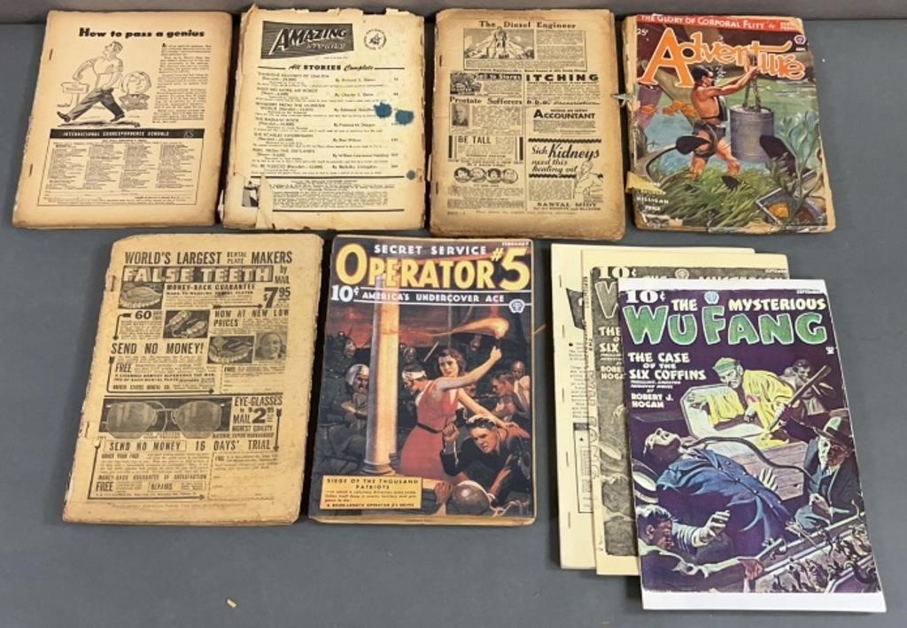 7pc Coverless / Damaged 1930s-40s Pulps