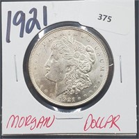 1921 90% Silver Morgan $1 Dollar