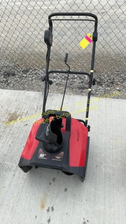 18" electric snow thrower