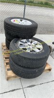 5 P255/70 r18 tires with rims
