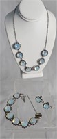 Silver and Crystal Jewelry Set
