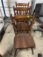 3 OAK DINING ROOM CHAIRS