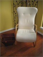 Ikea Chair & Wood Bucket