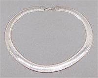 Sterling Silver necklace. Measures 1/2" thick.