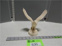Eagle alabaster resin statue; approx 8" tall
