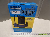 Submersible sump pump; 1/2 hp; new