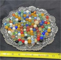 Marbles, Clay,  shooter, glass plate not included