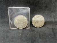 1949-1950 Silver Canadian Half Dollar 50 Cents