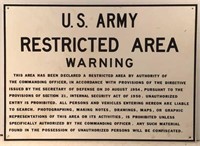 SST U.S. ARMY RESTRICTED AREA WARNING
