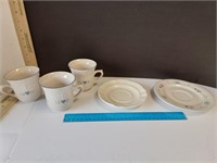 Stoneware Cups, Pfaltzgraff Saucer & Gobson