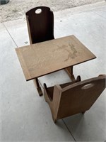 Wooden child’s table and chairs