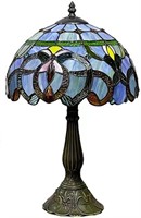 $106  Blue Orange Tiffany Lamp  18 Tall