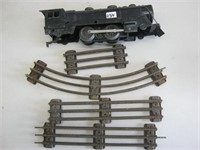 Tin Marx Locomotive & 4 Pieces of Track