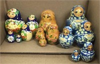 (14pc) Hand Painted Russian Nesting Dolls