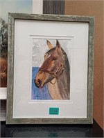 Laurence Chambers "Bay Horse" Signed Mixed Media