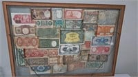 Framed Foreign Currency Display