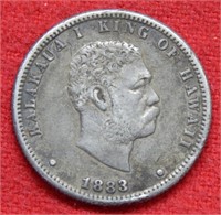 1883 Hawaii Silver Quarter