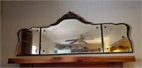 Antique Beveled Edge Triple Mirror