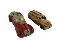 (2) Auburn Rubber car toys