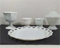 Miscellaneous Milk Glass Dishes