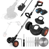 E9911  CACAGOO Electric Cordless Weed Wacker, 3 Bl