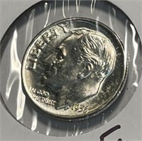 1956 d GEM BU FB Roosevelt Dime