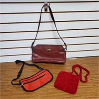 Red Tone Purses and Fannypack