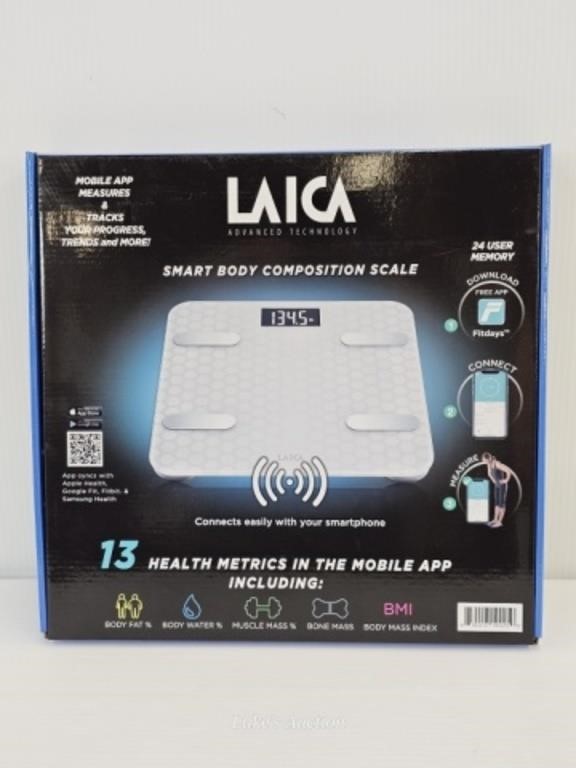 NEW - LAICA SMART BODY COMPOSITION SCALE