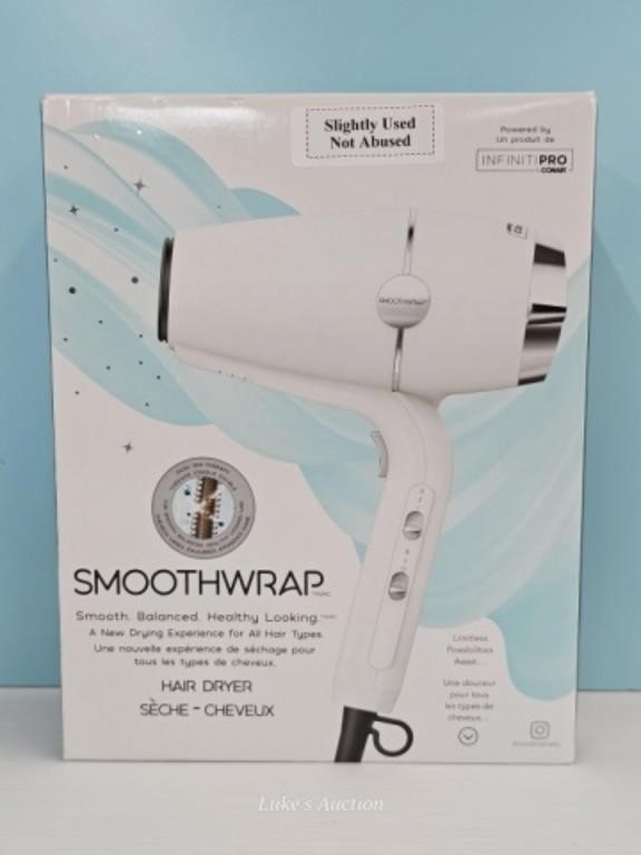 SMOOTHWRAP HAIR DRYER  BY CONAIR - SLIGHTLY USED