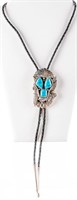 Jewelry Sterling Silver Turquoise J. Nezzie Bolo