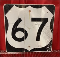 24x24 Highway 67 sign