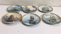 6 Collectible Ship Plates T13C