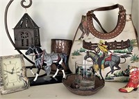Western Decor - Handbag, Painted Pony, Clock +