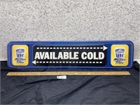 Miller Time Available Cold Sign