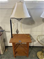 Wooden Floor Table Lamp