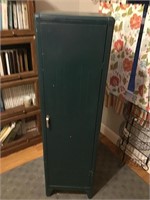 Green metal cabinet