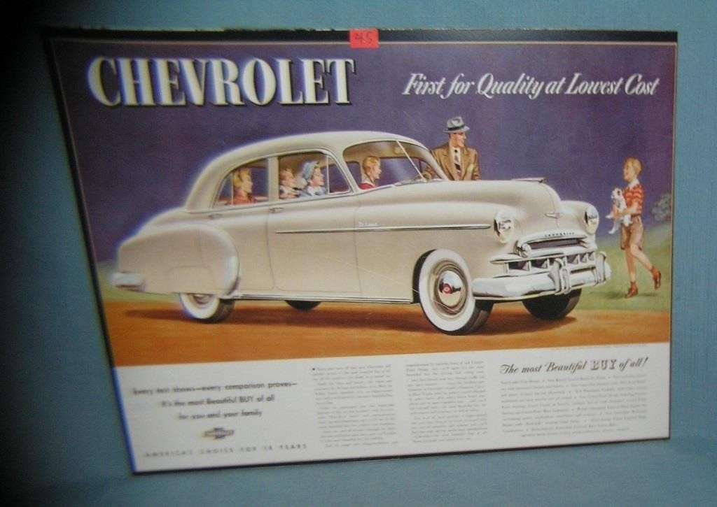 Chevrolet retro style advertising sign