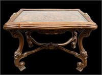 Antique Carved Tray Top Table.