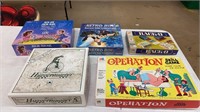 Lot of 5 Board Games: Operation, Rack-O and Astro