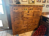 Wood Dresser custom 58”L x 55” Tall