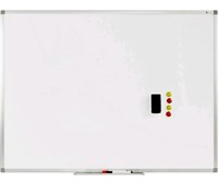 V VAB-PRO, Magnetic Dry Erase White Board, Aluminu