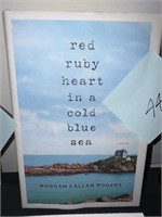 Red Ruby Heart in a Cold Blue Sea By Morgan