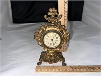 Antique Gold Gilt Metal Clock