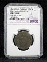 Elephant 1/2 Penny Token (ca. 1672-1694)