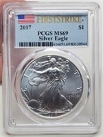 2017 Slab Silver Eagle PCGS MS69 w/