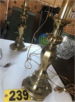 Pair of brass lamps NO SHIPPING