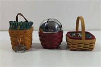 Longaberger Holiday And Jingle Bell Baskets with