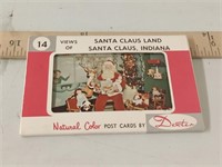 vtg Santa Claus Land postcard book