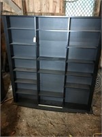 Black Shelf Unit With Adjustable Shelving