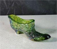 Fenton carnival glass slipper